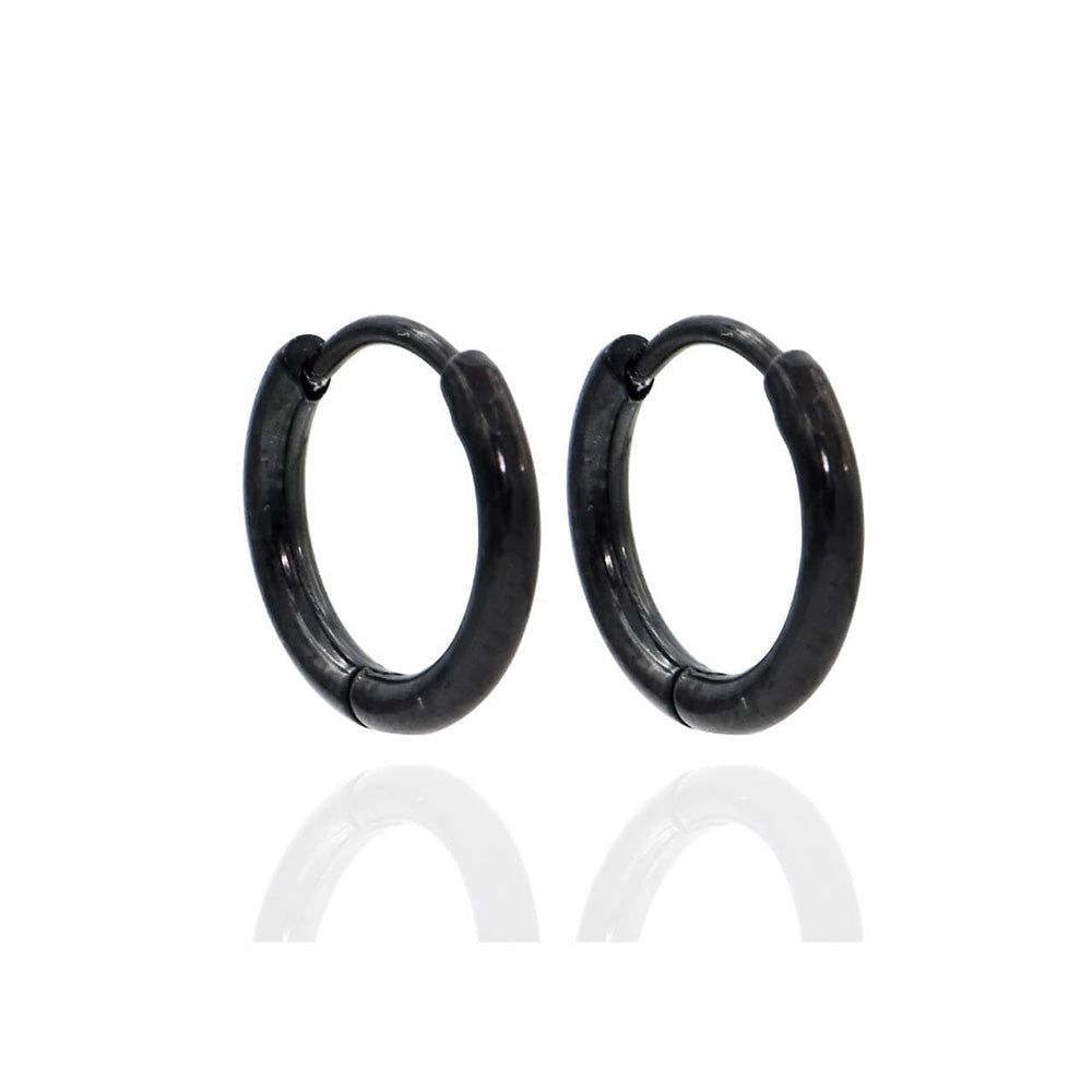 Asimi Μαύρος Λεπτός Κρίκος 1,6×8–10 mm από Χειρουργικό Ατσάλι 316L - 1 Τμχ