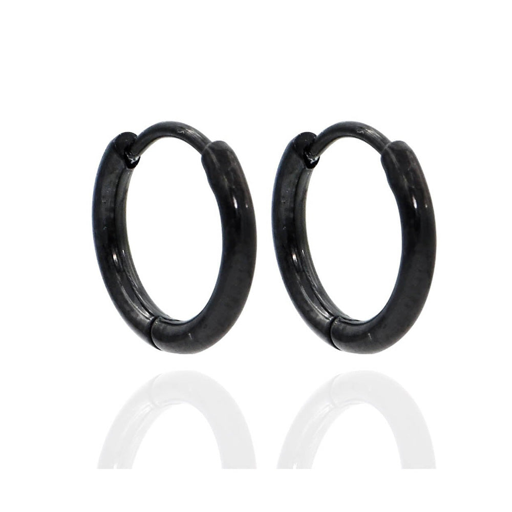 Asimi Μαύρος Λεπτός Κρίκος 1,6×8–10 mm από Χειρουργικό Ατσάλι 316L - 1 Τμχ