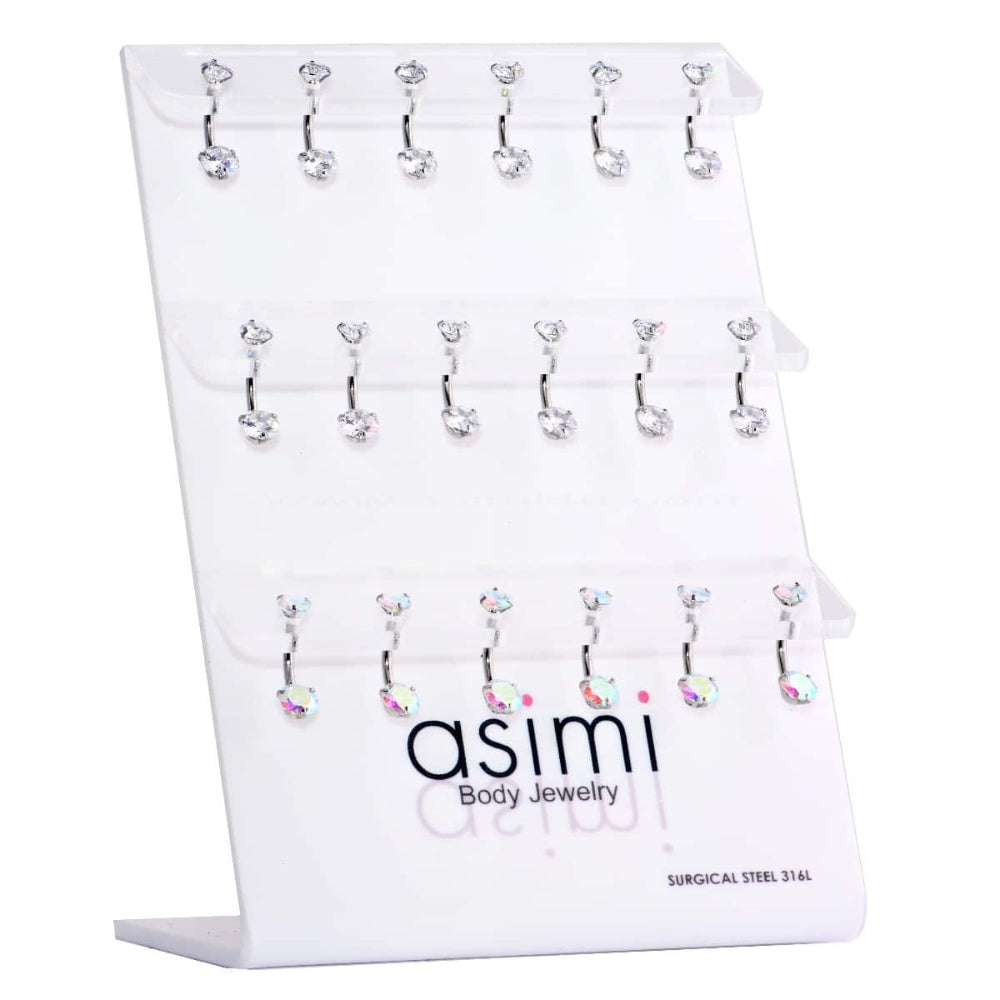 AsimiAsimi Σκουλαρίκι Αφαλού Με Ζιργκόν 6mm Surgical Steel 316L - 1 Τμχpapell.gr