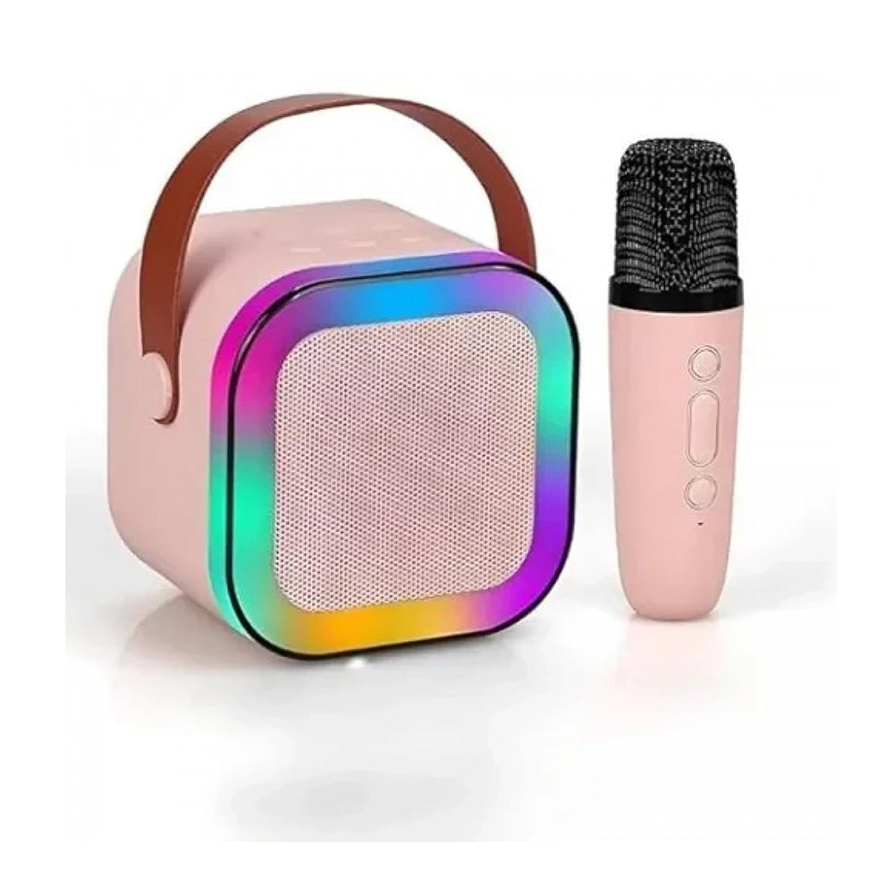 Ασύρματο Ηχείο Bluetooth Με Μικρόφωνο Karaoke K12 Ροζ