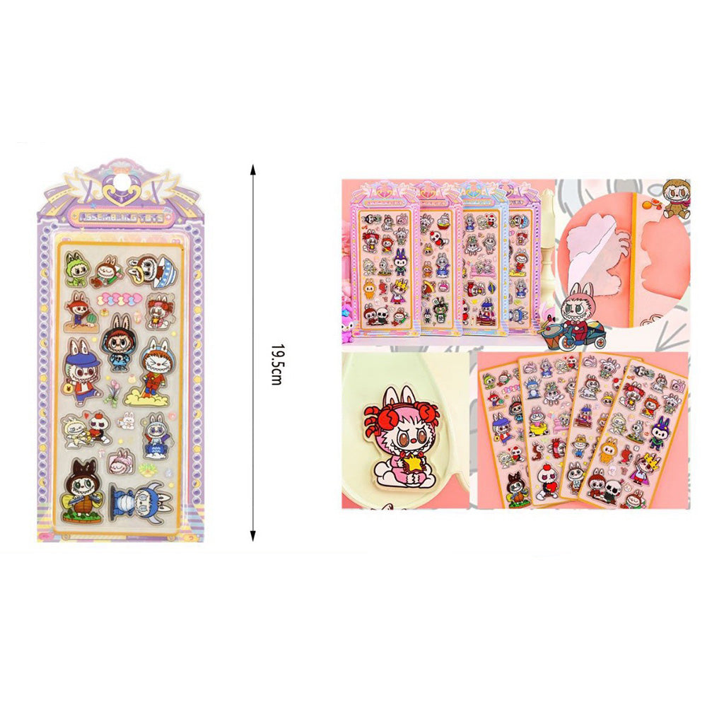 Αυτοκόλλητα Παιδικά Labubu Σε Καρτέλα 19,5 εκ 6 Σχέδια - 1 Τμχ