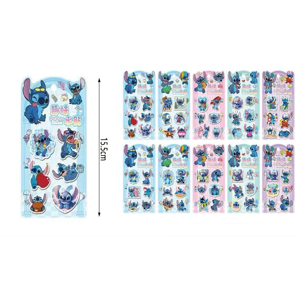 Αυτοκόλλητα Παιδικά Με Νερό Stitch Σε Καρτέλα 15.5 εκ - 1 Τμχ