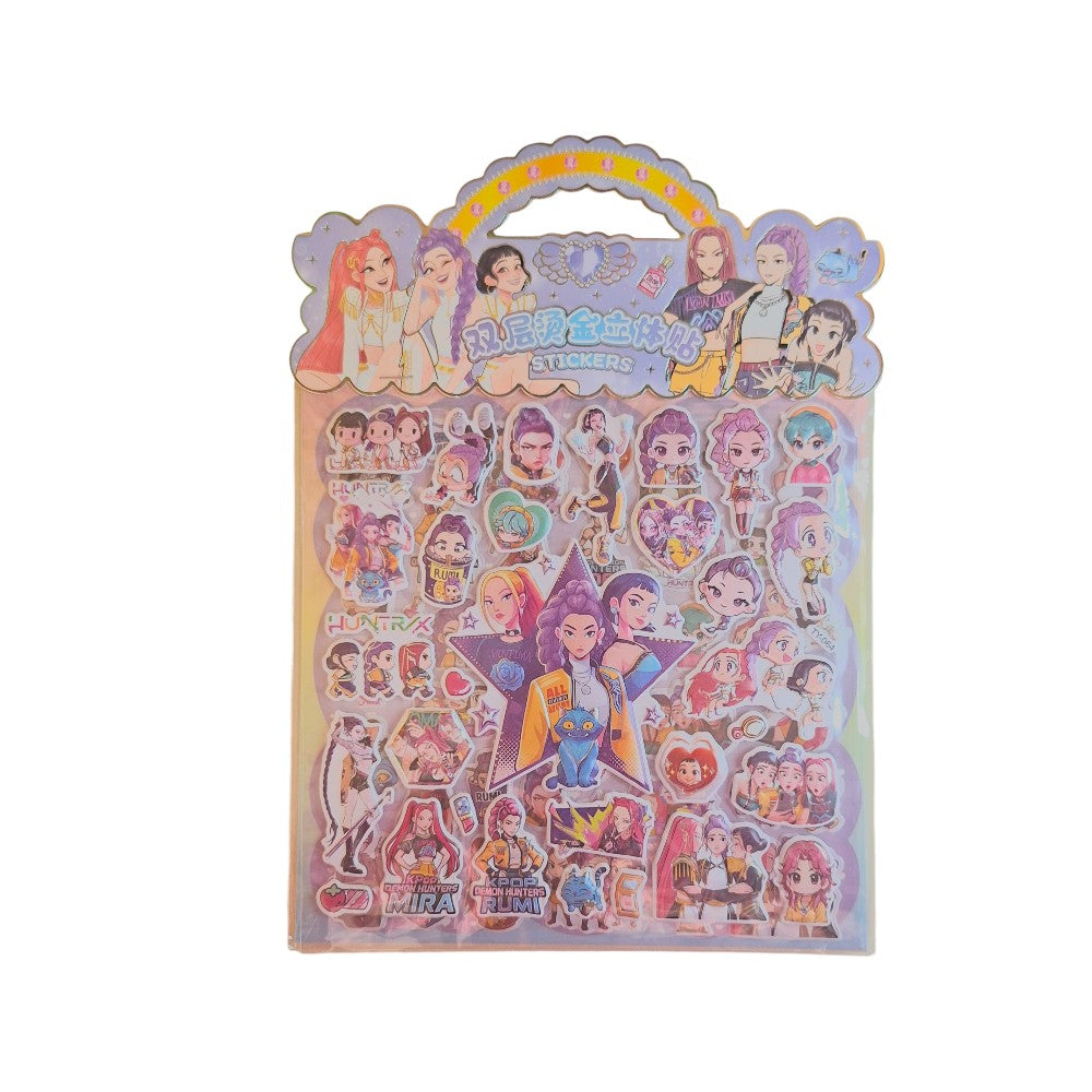 Αυτοκόλλητα Puffed K-Pop σε Διάφορα Σχέδια - 1 Τμχ