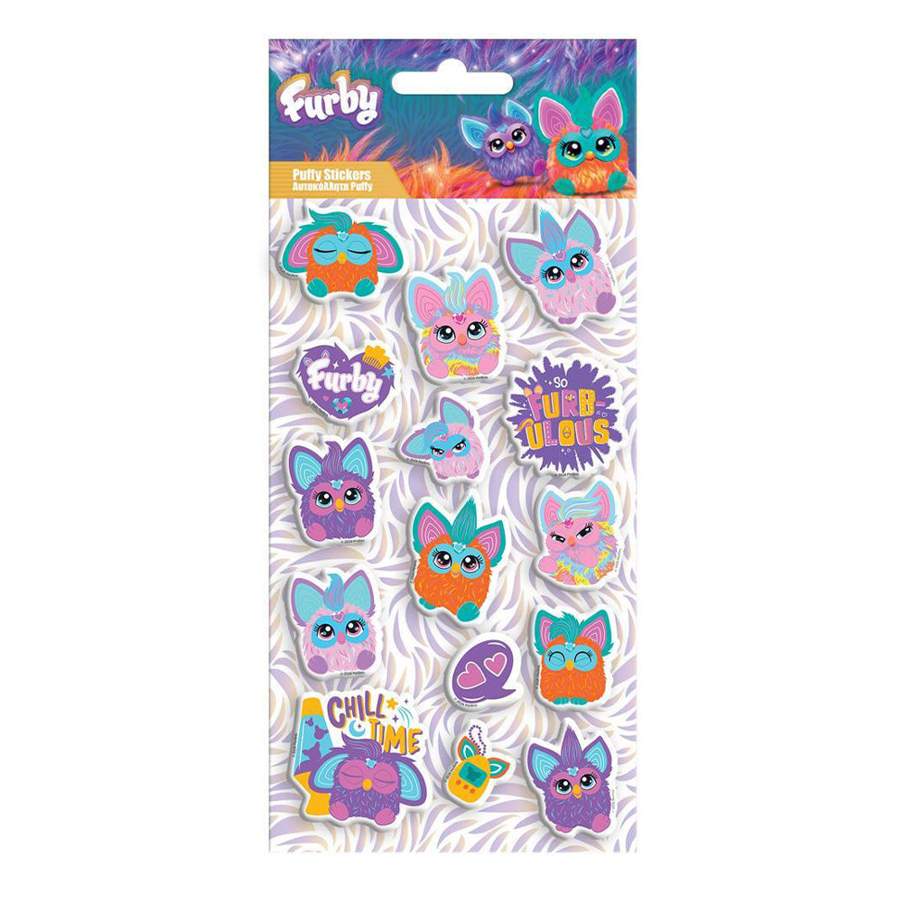 Αυτοκόλλητα Puffy Furby 10x22 εκ