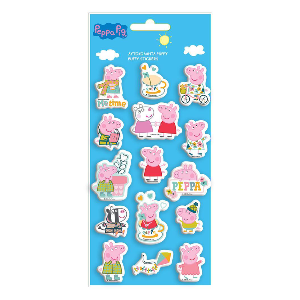 Αυτοκόλλητα Puffy Peppa Pig 10x22εκ