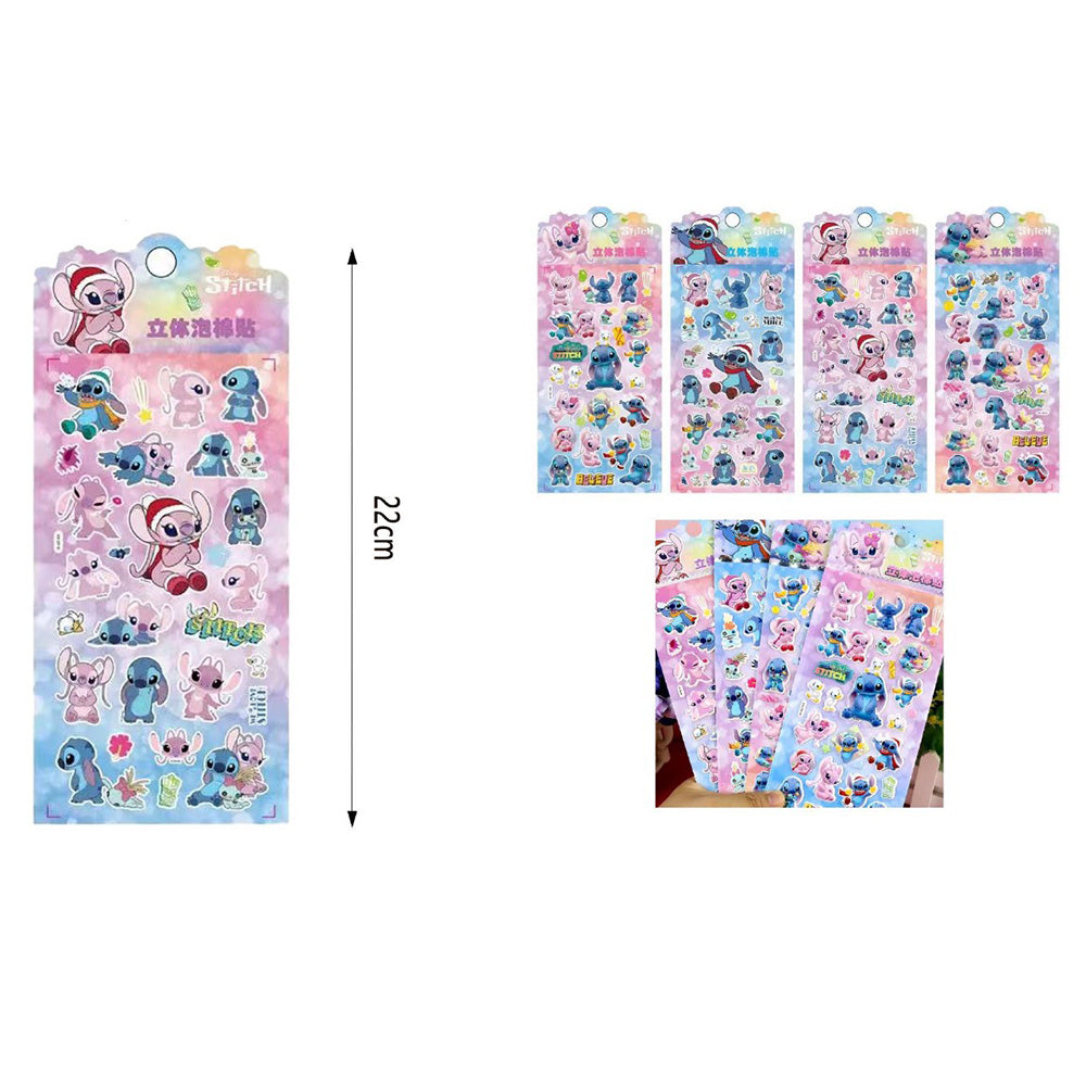Aυτοκόλλητα We Love Stitch Puffy σε Καρτέλα 22 εκ 4 Σχέδια - 1 Τμχ