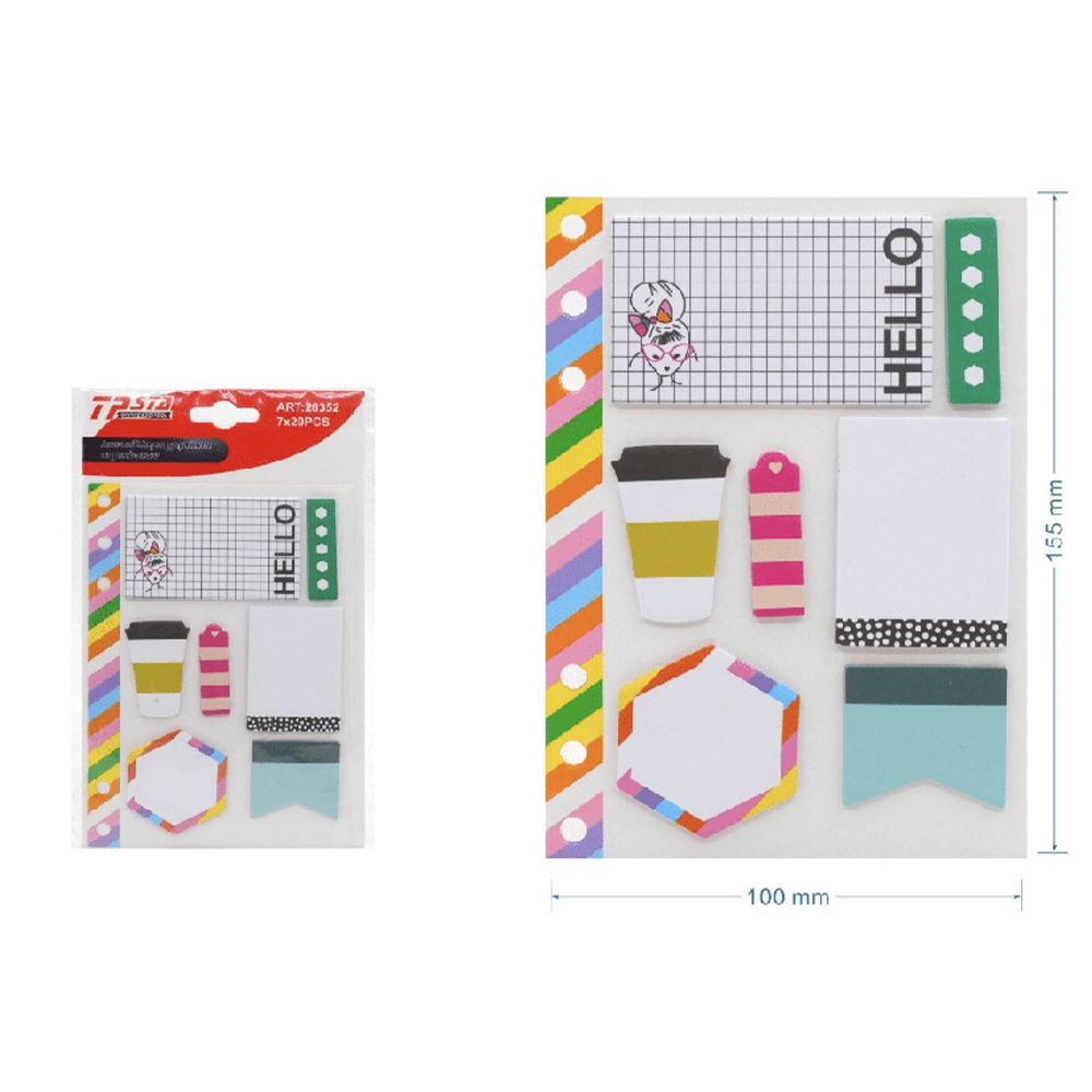 OEMΑυτοκόλλητα Χαρτάκια Σημειώσεων Hello 7χ 20 Τμχpapell.gr