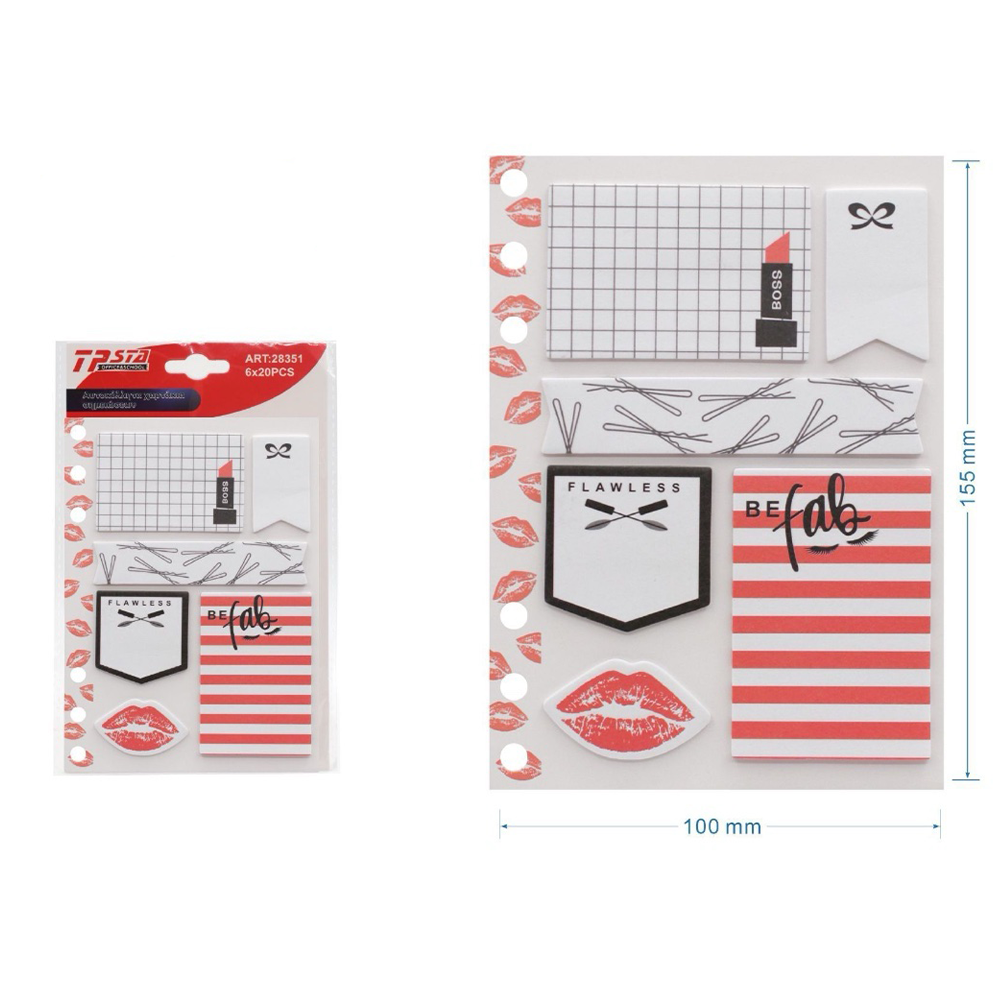 OEMΑυτοκόλλητα Χαρτάκια Σημειώσεων Kiss Boss 7χ20 Τμχpapell.gr