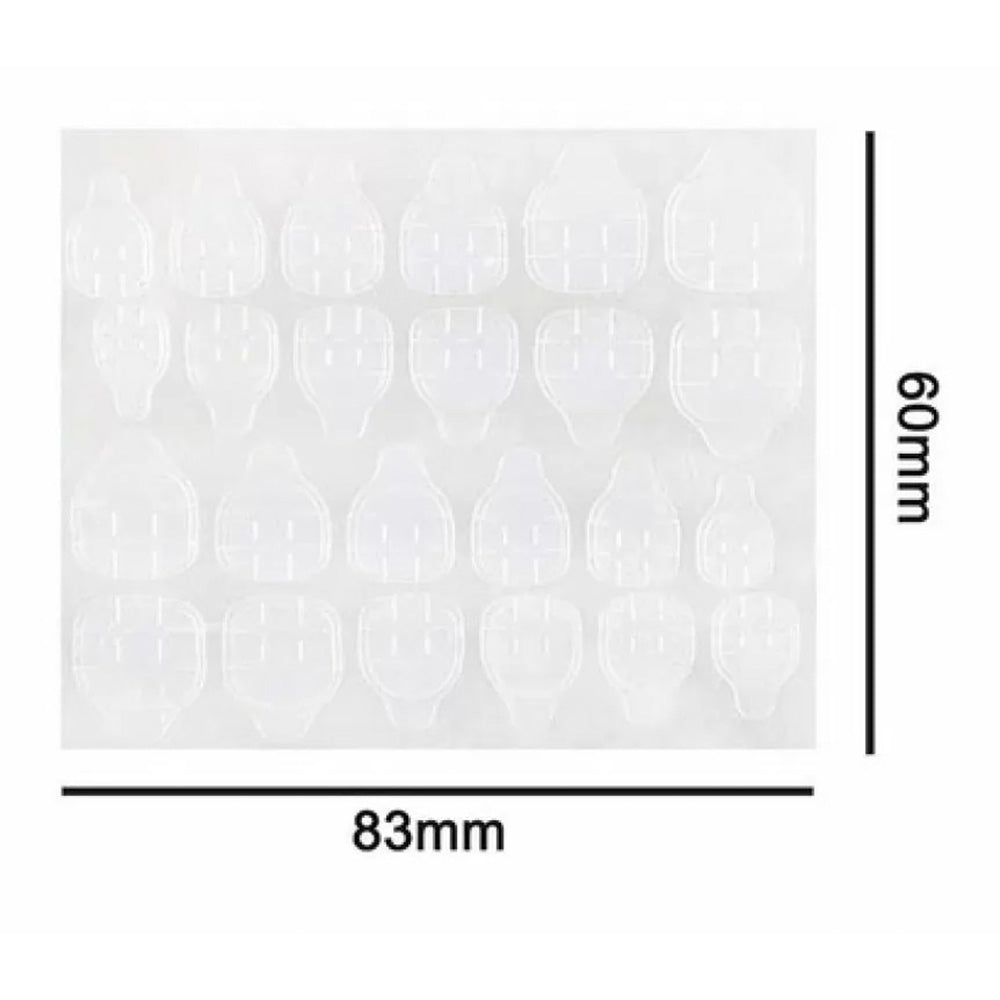 Αυτοκόλλητα Διπλής Όψης Νυχιών Tips 24 Tμχ