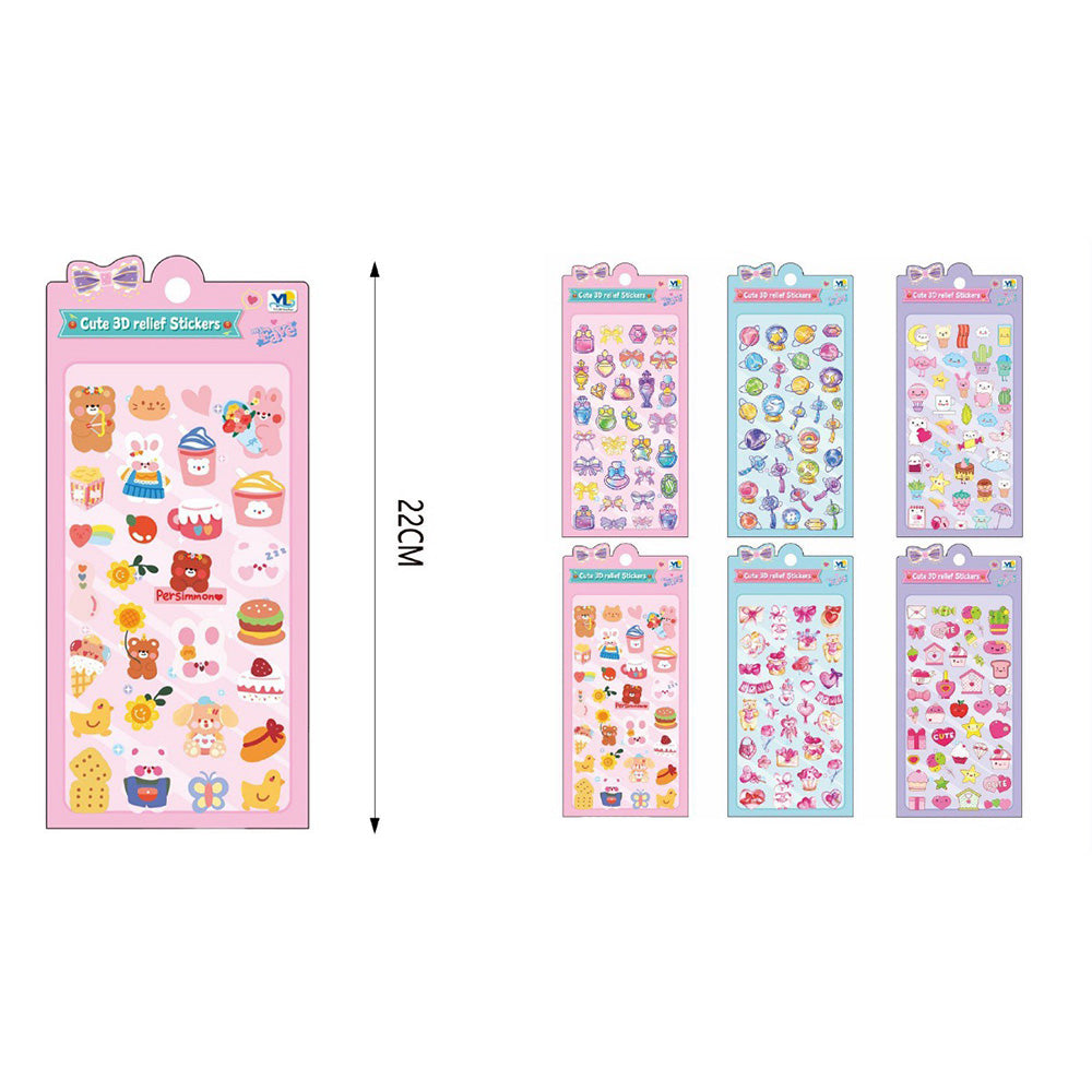 OEMΑυτοκόλλητα 3D Με Glitter 6 Σχέδια - 1 Τμχpapell.gr