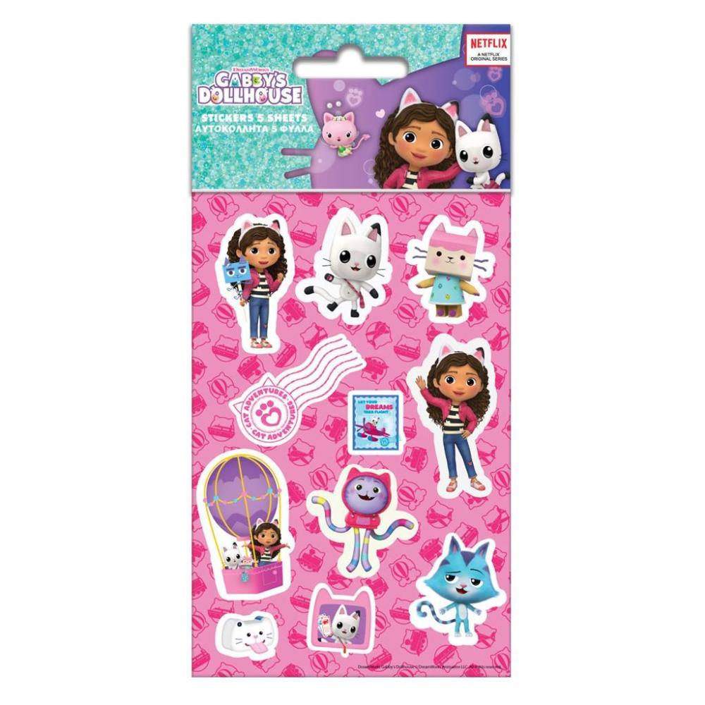 DIAKAKISΑυτοκόλλητα Gabby's Dollhouse 8X12εκ 5 Φύλλαpapell.gr