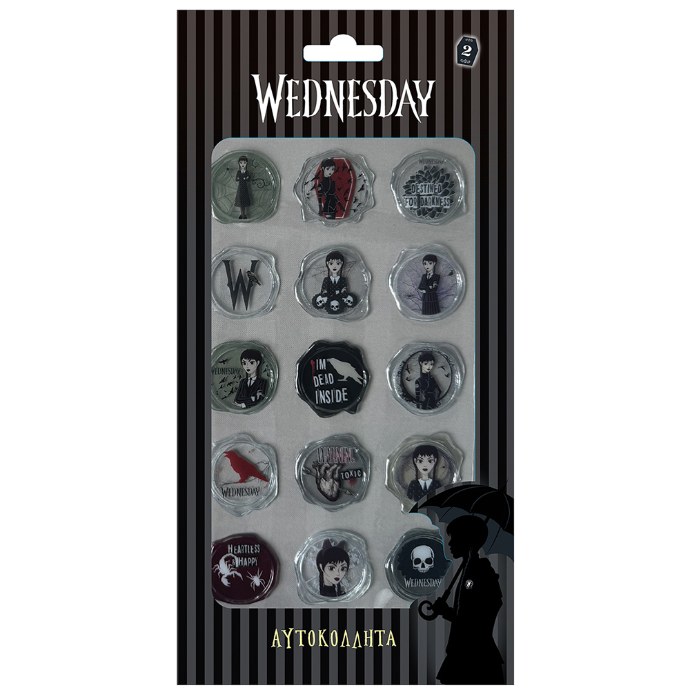 Χάρτινη ΠόληWednesday 2 Αυτοκόλλητα Διάφαναpapell.gr