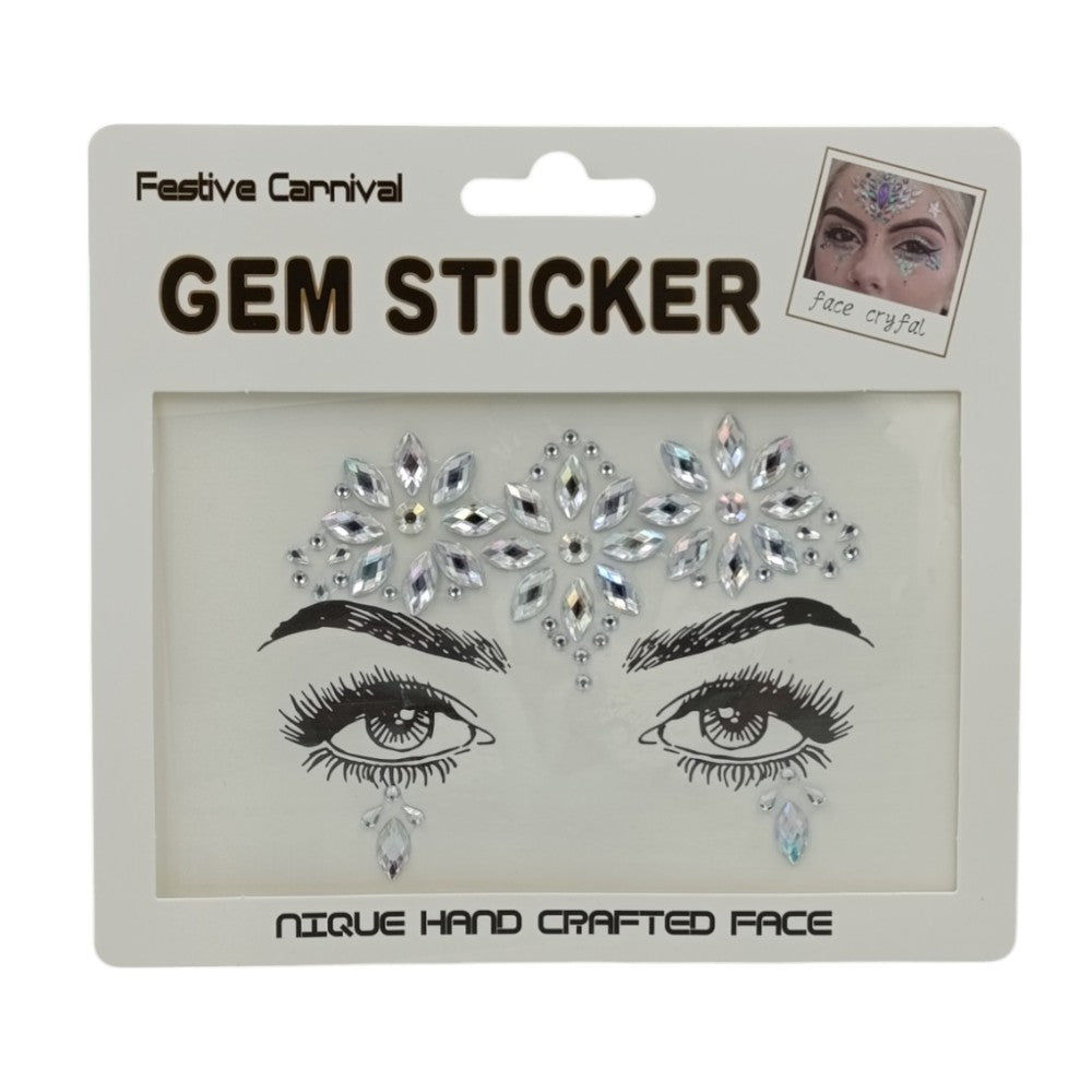 OEMΑυτοκόλλητα Προσώπου Gem Stickers 6 Σχέδια- 1Τμχpapell.gr