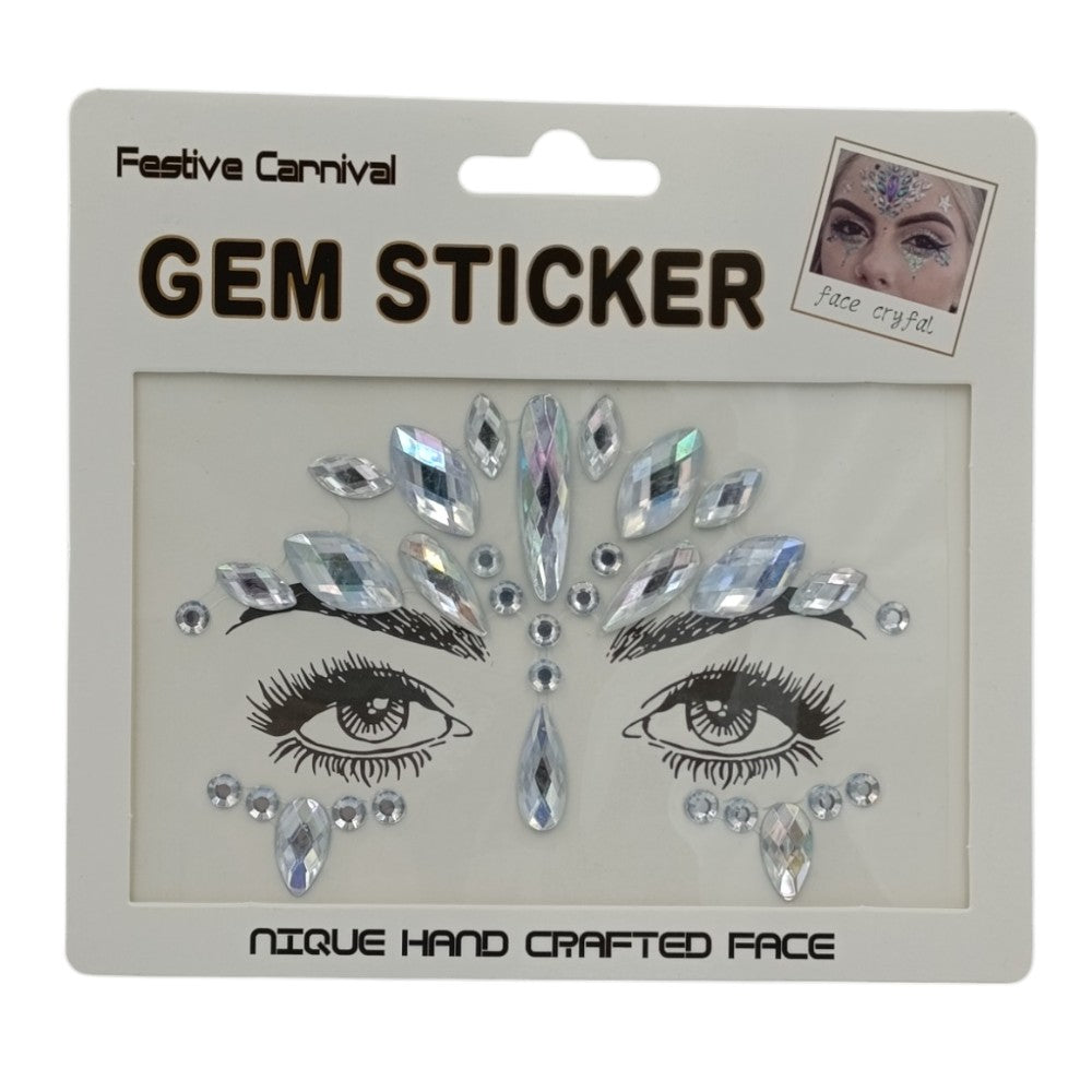 OEMΑυτοκόλλητα Προσώπου Gem Stickers 6 Σχέδια- 1Τμχpapell.gr