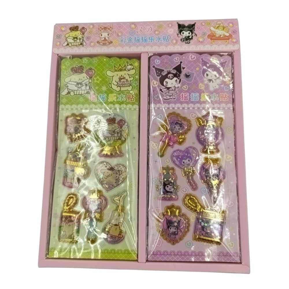 OEMΑυτοκόλλητα Με Νερό & Glitter Διάφορες Φιγούρες 5 Σχέδια - 1 Τμχpapell.gr