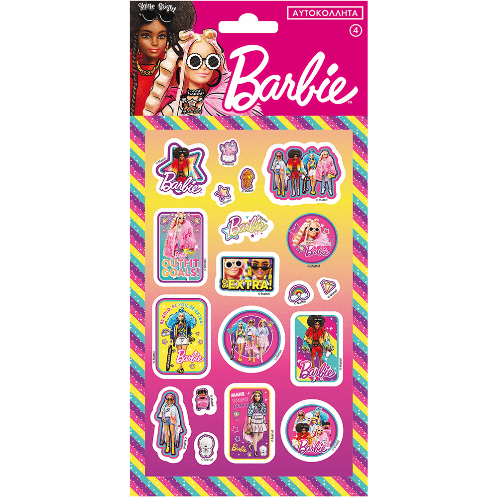 Χάρτινη ΠόληΑυτοκόλλητα Puffy Barbie 4papell.gr