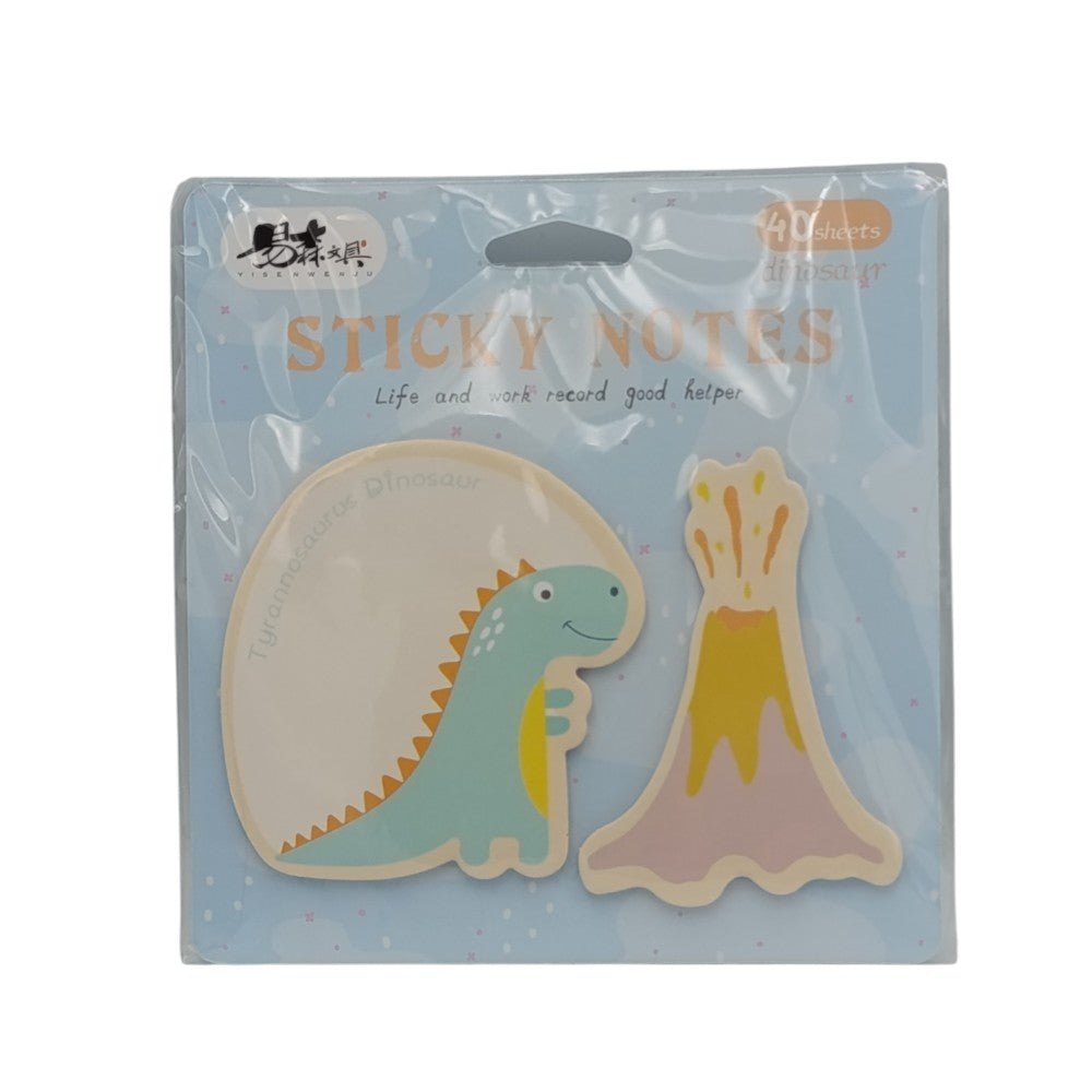 Αυτοκόλλητες Σημειώσεις Δεινοσαυράκι 40Φ 4 Σχέδια -1Τμχ