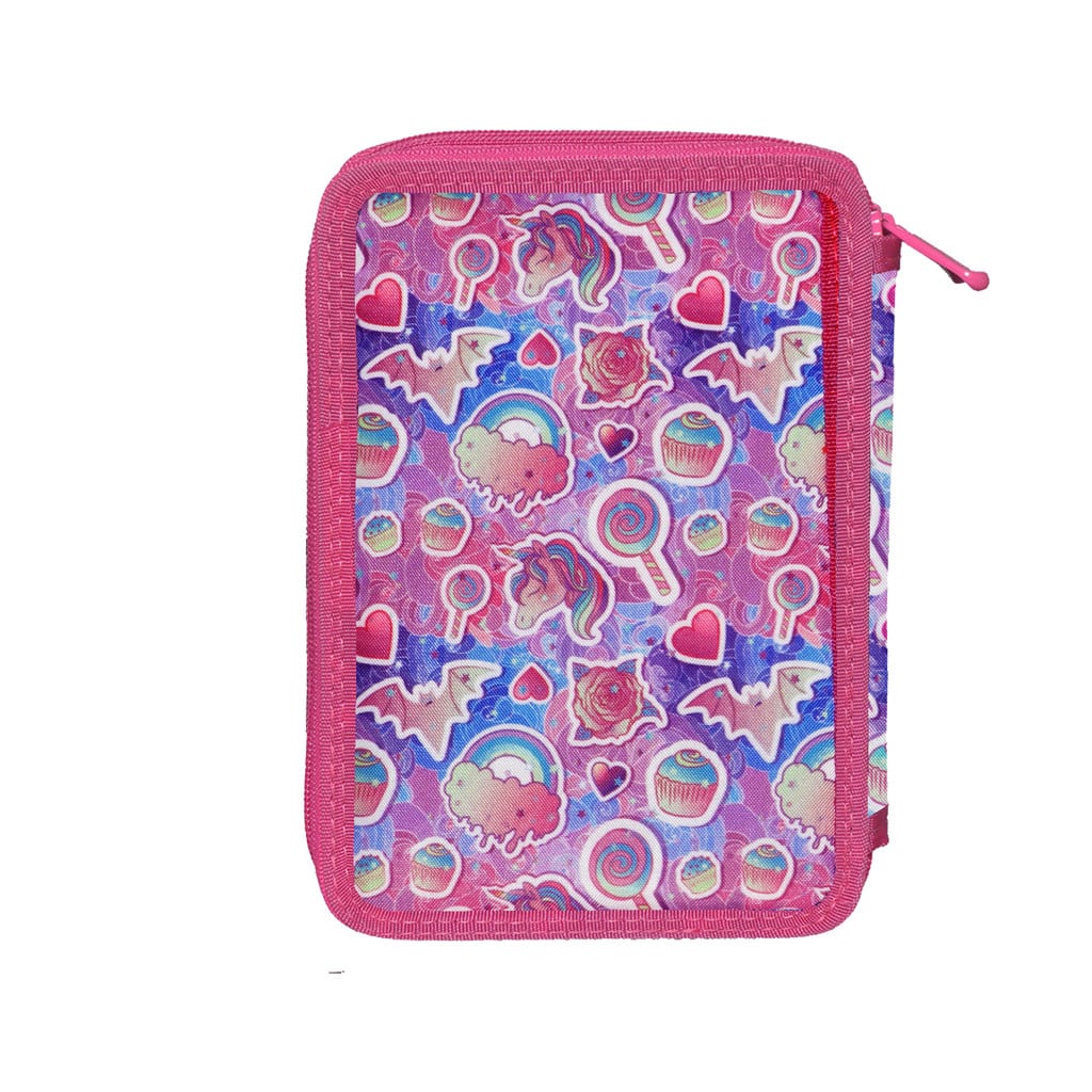 Κασετινα Διπλη Γεματη Magic Rainbow 15X5X21Cm Must