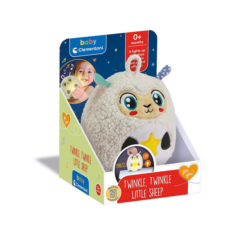 Βaby Clementoni Βρεφικό Παιχνίδι Twinkle Twinkle Προβατάκι με Φως & Ήχους Για 0+ Ετών