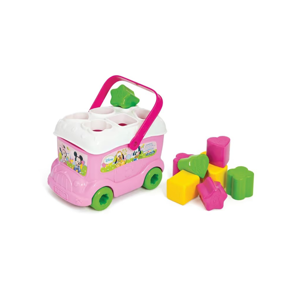 Baby Clementoni Βρεφικό Παιχνίδι Minnie Λεωφορειάκι Με Σχήματα Για 10+ Μηνών