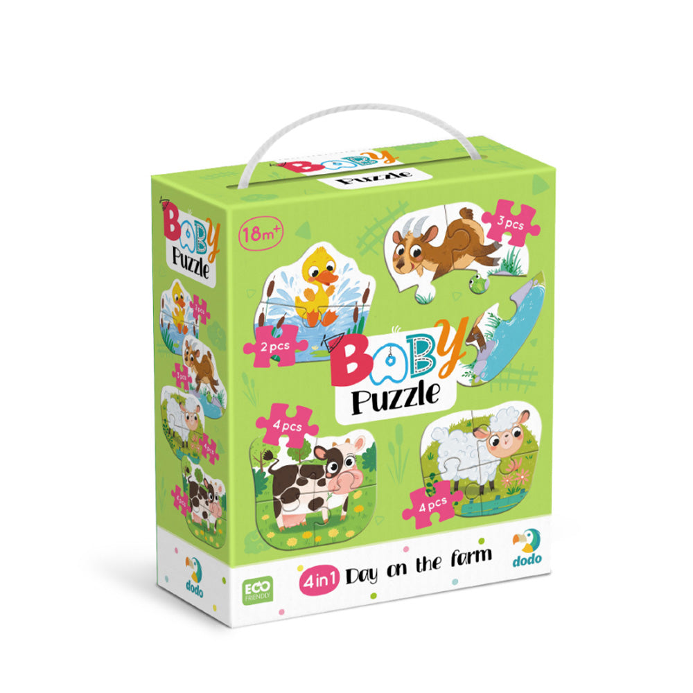 Dodo Baby Puzzle 4 in 1 – Μια Μέρα στη Φάρμα