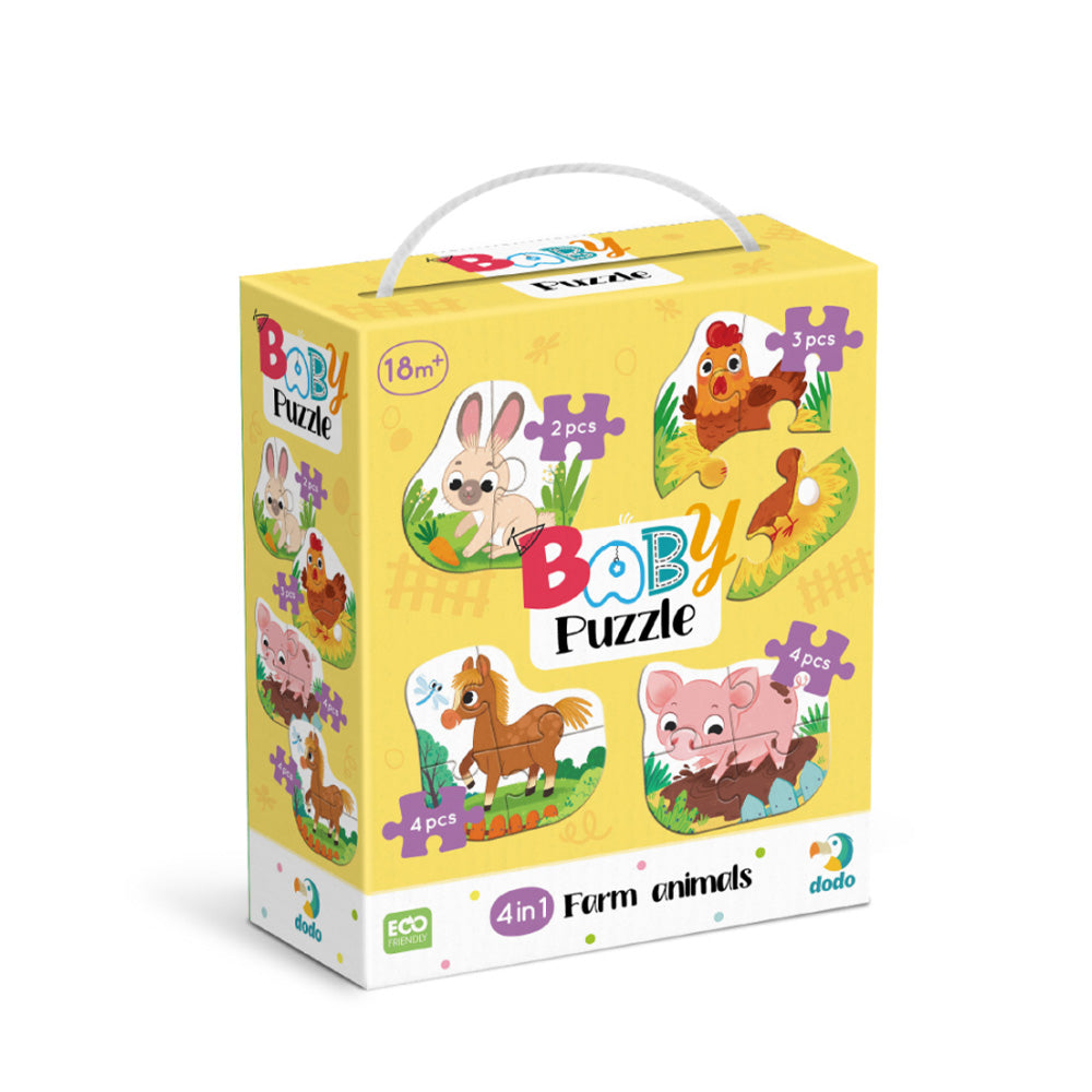 Dodo Baby Puzzle 4 in 1 – Ζώα της Φάρμας