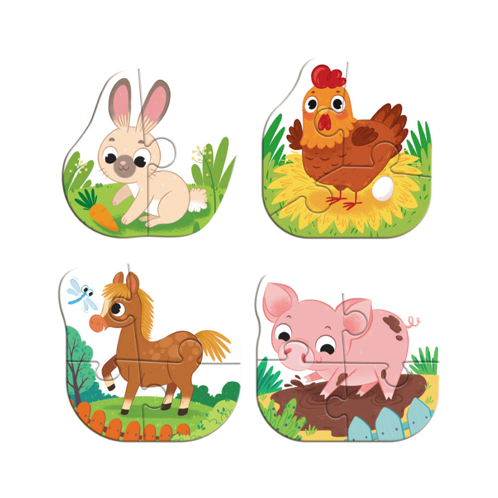 Dodo Baby Puzzle 4 in 1 – Ζώα της Φάρμας