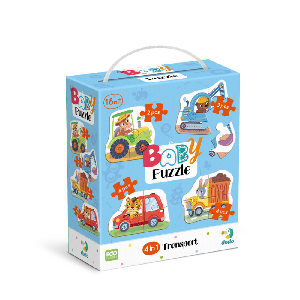 Dodo Baby Puzzle 4 in 1 – Μέσα Μεταφοράς 4 Τμχ