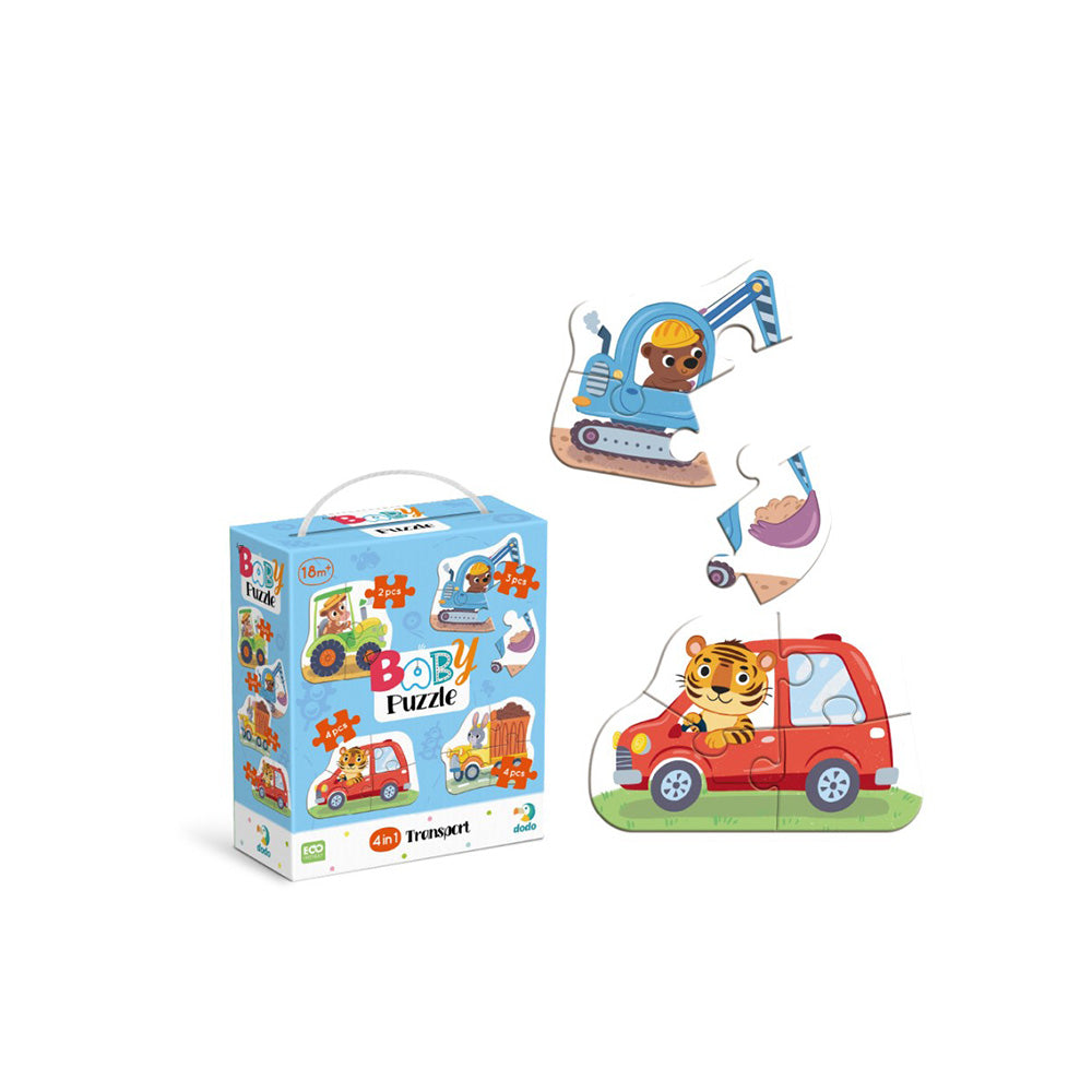 Dodo Baby Puzzle 4 in 1 – Μέσα Μεταφοράς 4 Τμχ