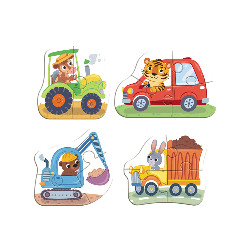 Dodo Baby Puzzle 4 in 1 – Μέσα Μεταφοράς 4 Τμχ