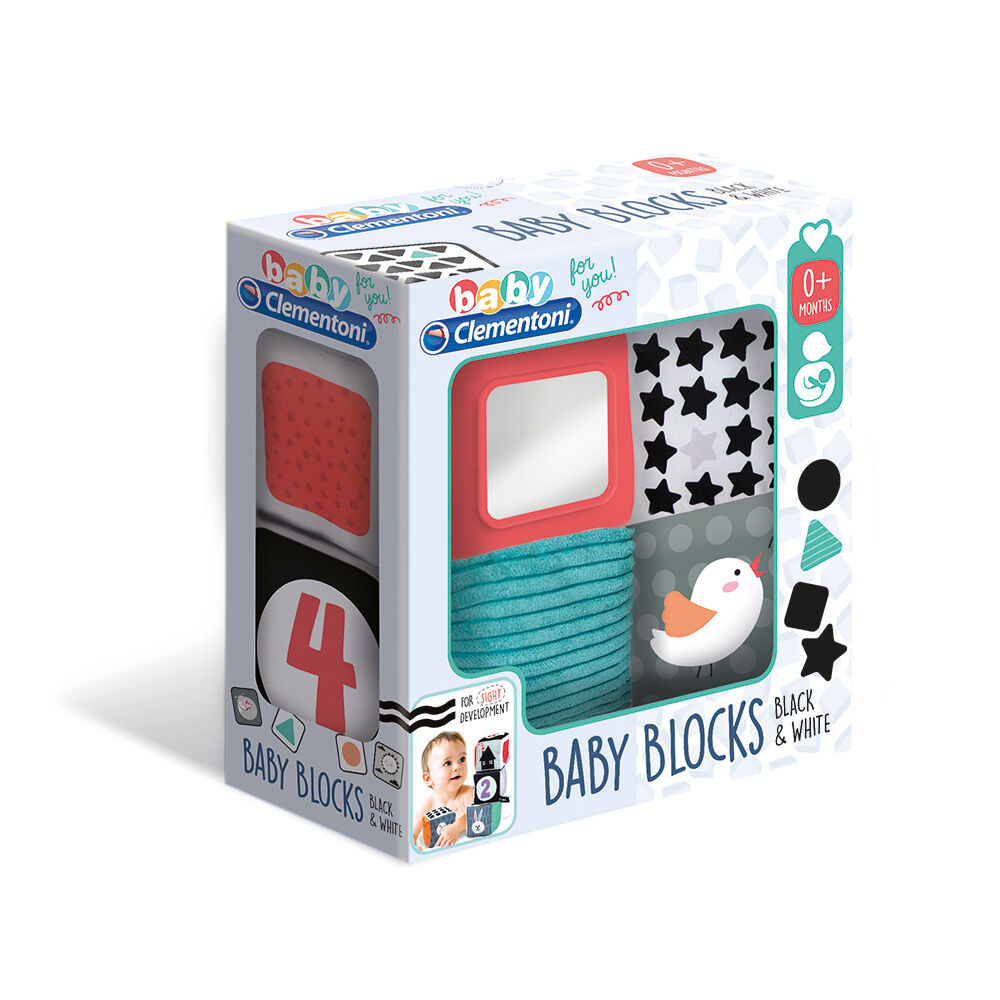 ClementoniBaby Clementoni For You Βρεφικό Παιχνίδι Μαλακοί Κύβοι Λευκό Και Μαύρο Για 0+ Μηνώνpapell.gr
