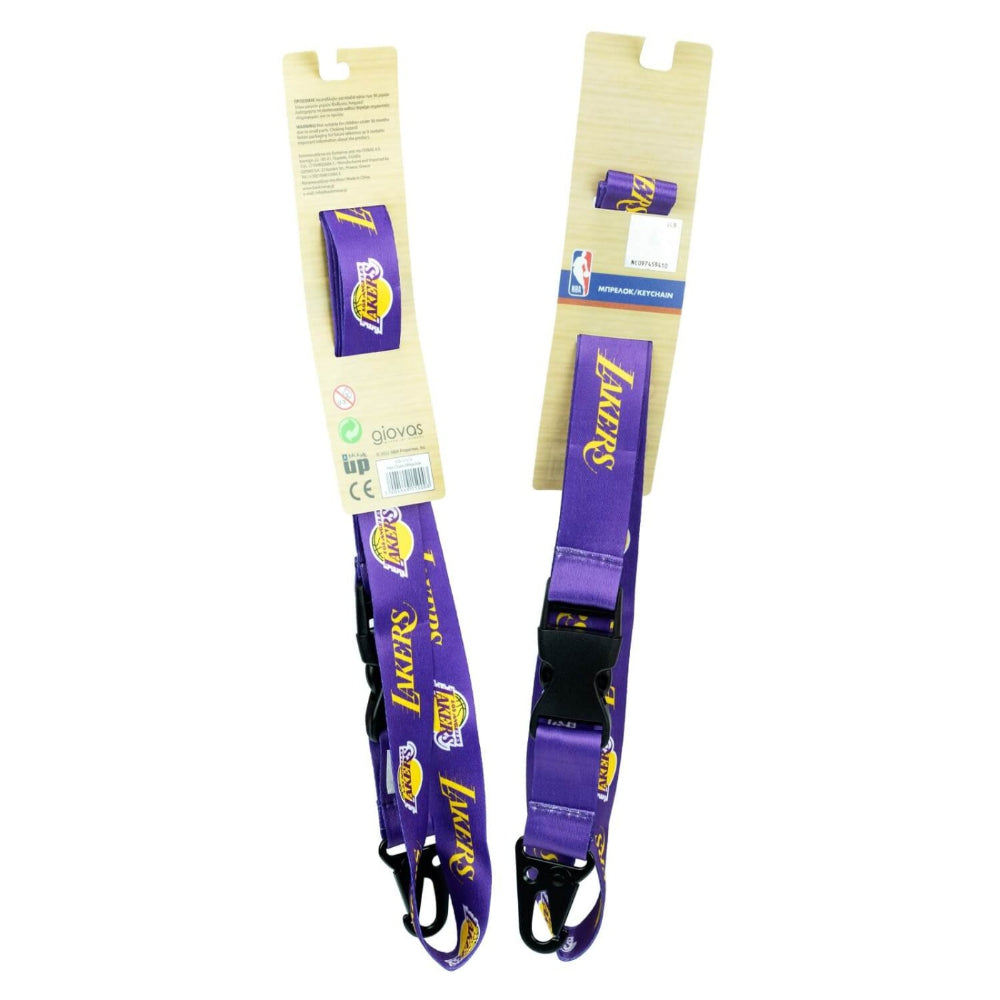 Back Me Up Μπρελόκ Μακρύ Lanyard NBA Los Angeles Lakers Μωβ