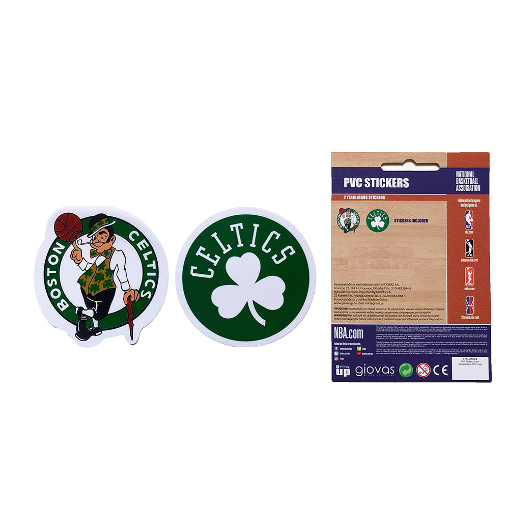 Back Me Up Σετ Αυτοκόλλητα PVC 2 Τμχ NBA Logo Boston Celtics