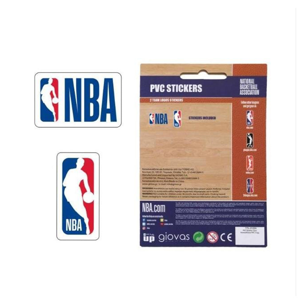 Back Me Up Αυτοκόλλητα PVC NBA Logo Σετ 2 Τμχ