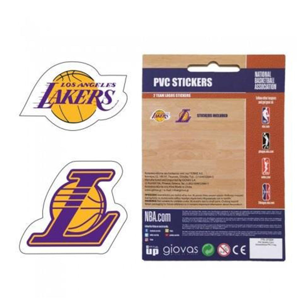 Back Me Up Σετ Αυτοκόλλητα 2 Τμχ PVC NBA Logo Los Angeles Lakers