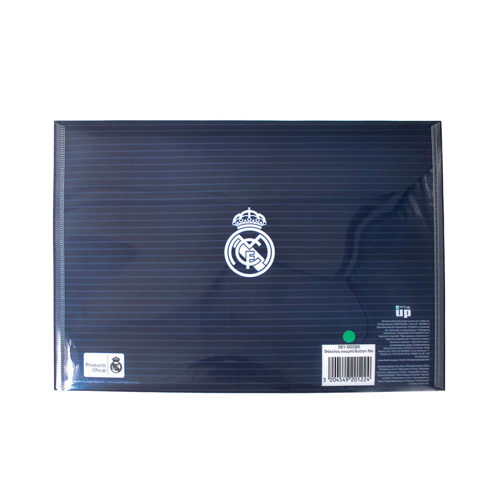 Back Me Up Φάκελος Με Κουμπί Α4 Real Madrid