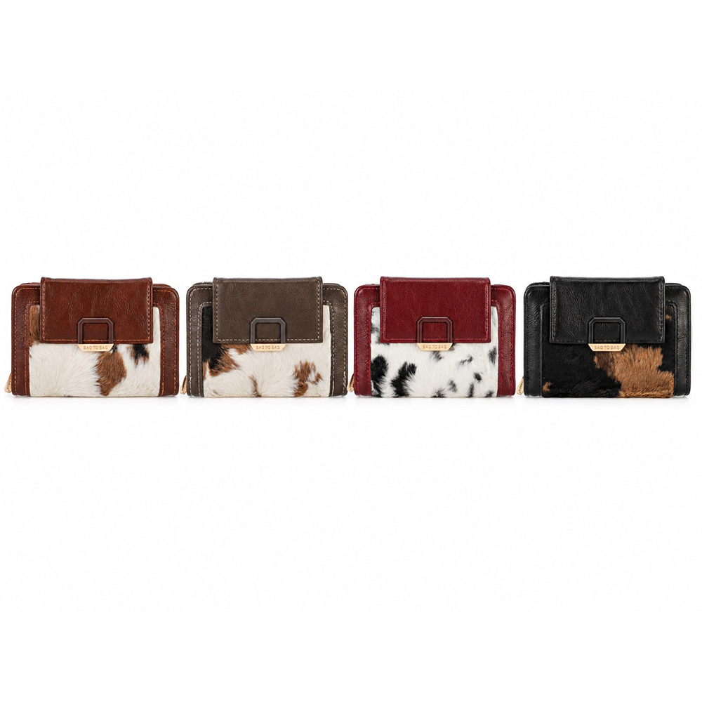 Bag to Bag Γυναικείο Πορτοφόλι Cow Print 14x10x4 εκ