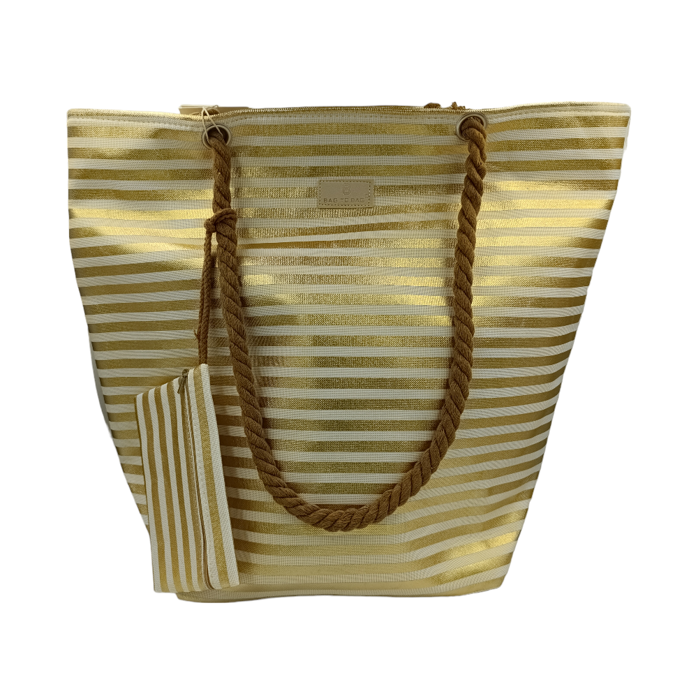 Bag to Bag Τσάντα Θαλάσσης Ριγέ Μεταλλιζέ 45Χ50Χ22εκ