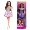 MattelBarbie Fashionistas Brown Hair With Metallic Purple Dress #234papell.gr