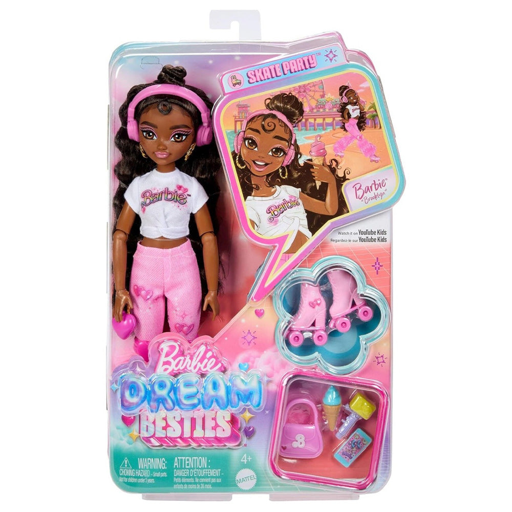 MattelMattel Barbie Dream Besties Κούκλα Και Αξεσουάρ, Barbie “Brooklyn” Posable Roller Skatepapell.gr
