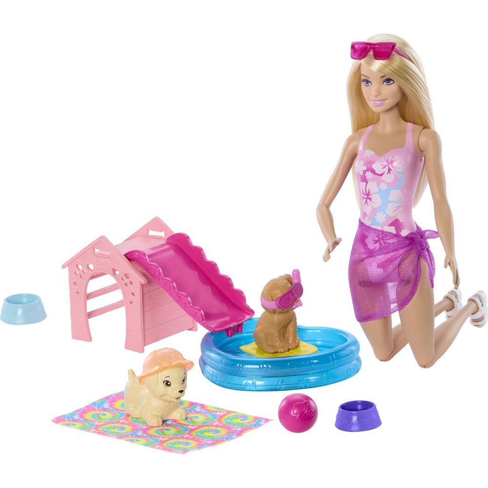 Barbie Puppy Pool Party Με Κουταβάκια 