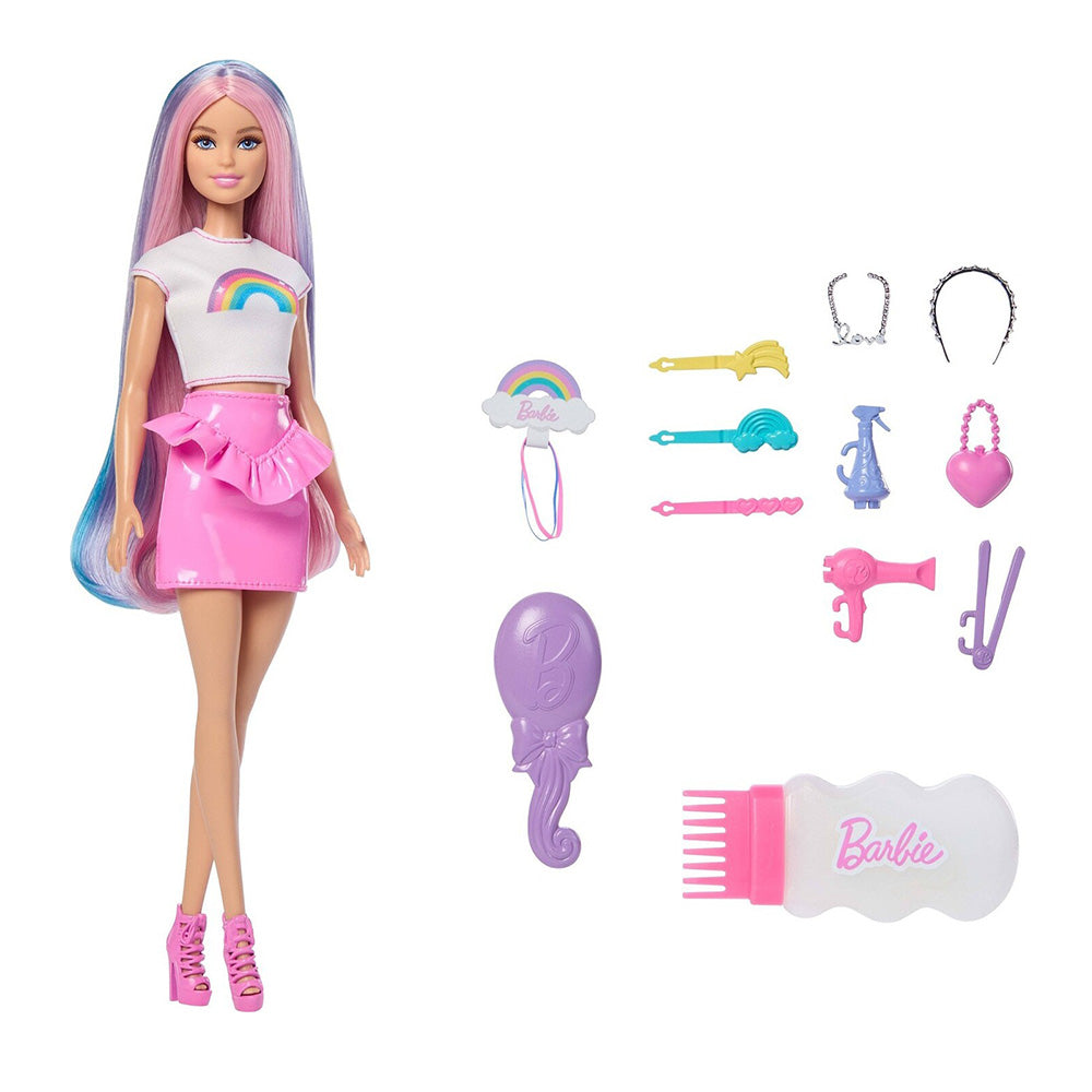 Barbie Rainbow Sparkle Κούκλα με Πολυχρωμα Μαλλιά με Γκλίτερ