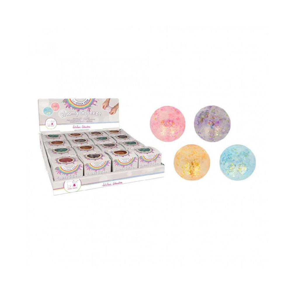 bb Cool Kids Ζουληχτή Μπάλα Bloomy Squeeze Pastel Glitter σε 4 Σχέδια - 1 Τμχ