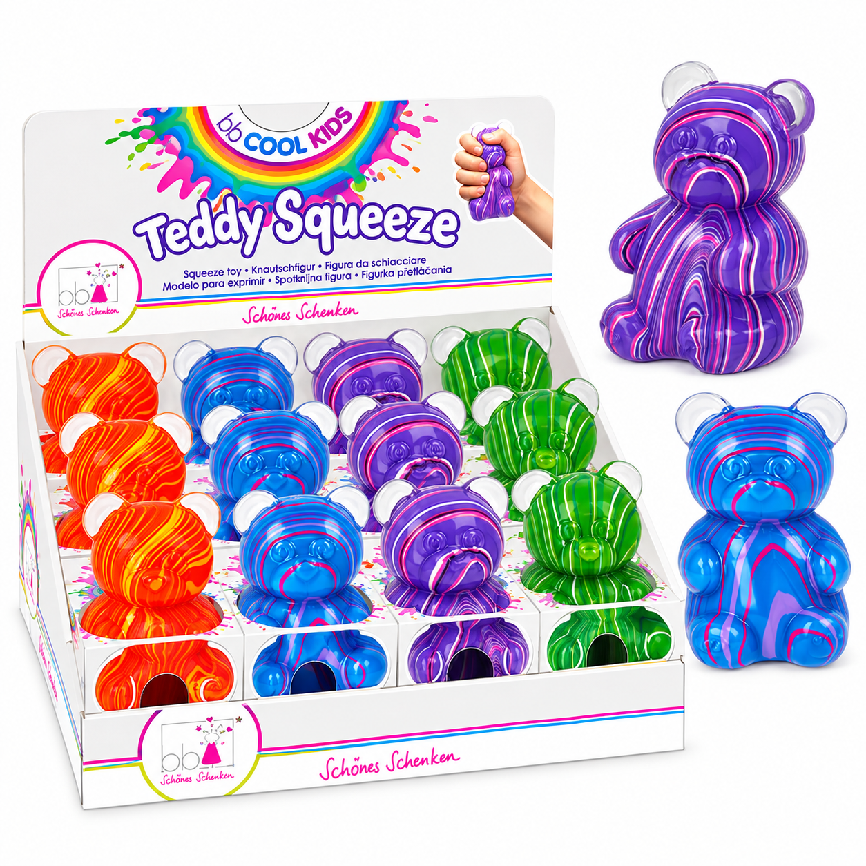 bb Cool Kids Squeeze Bear Marbled Anti-Stress σε 4 Χρώματα - 1 Τμχ