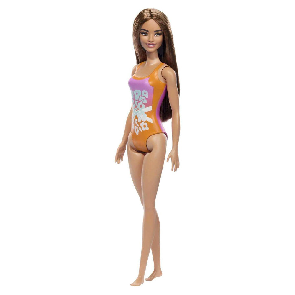 MattelBeach Barbie Κούκλα Με Πορτοκαλί Μαγιόpapell.gr