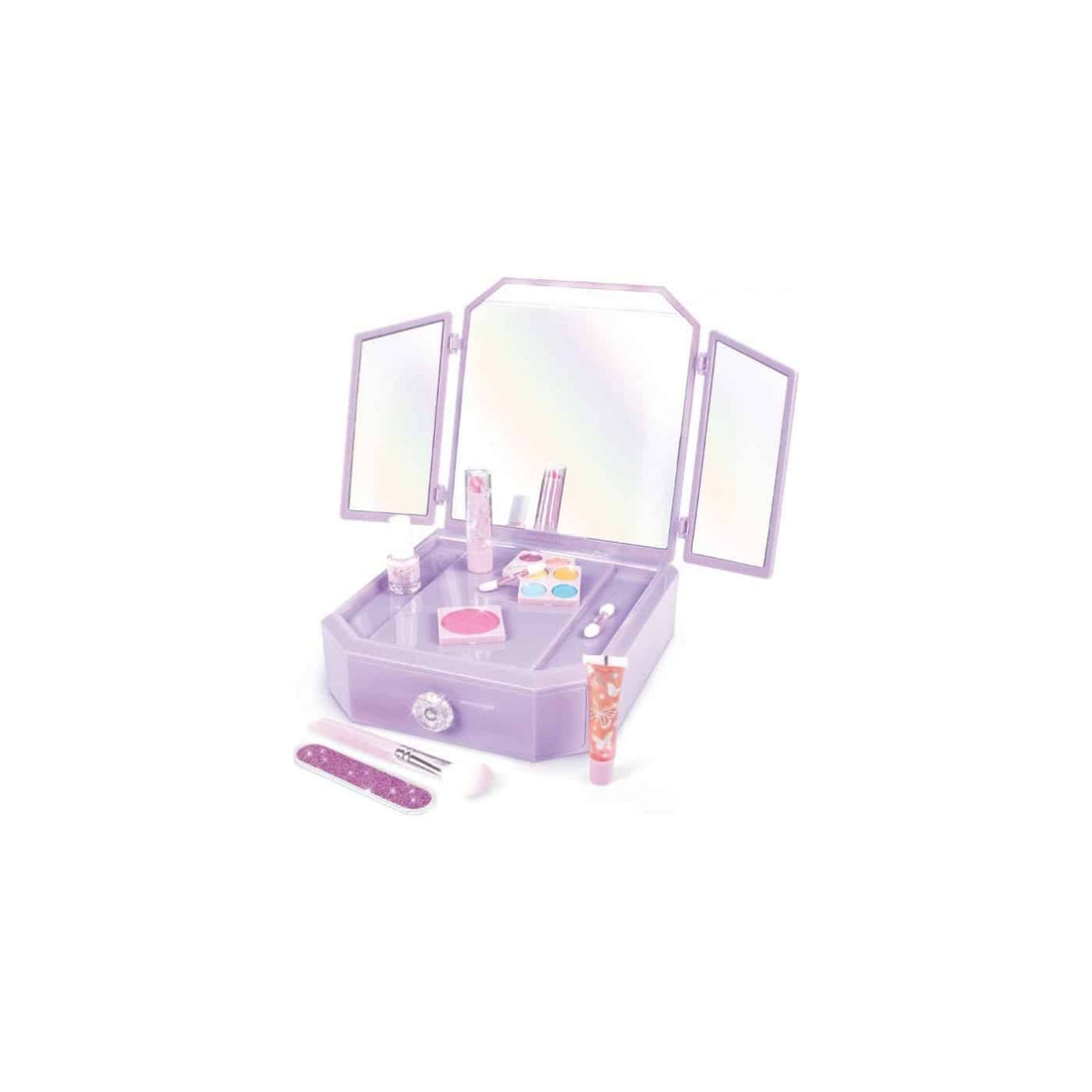 Make It Real! Beauty Deluxe Light Up Mirrored Vanity And Cosmetic Set