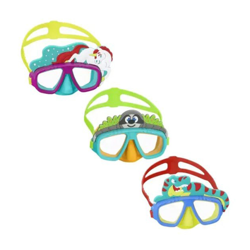 Bestway Μάσκα Θαλάσσης Παιδική Ζωάκια 3 Σχέδια - 1 Τμχ