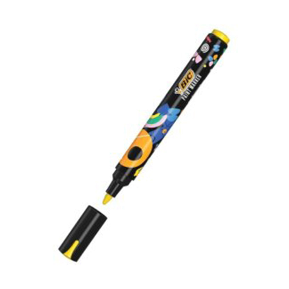 Bic Μαρκαδόρος Paint Marking Ακρυλικός Με Στρογγυλή Μύτη 4.5mm Κίτρινο