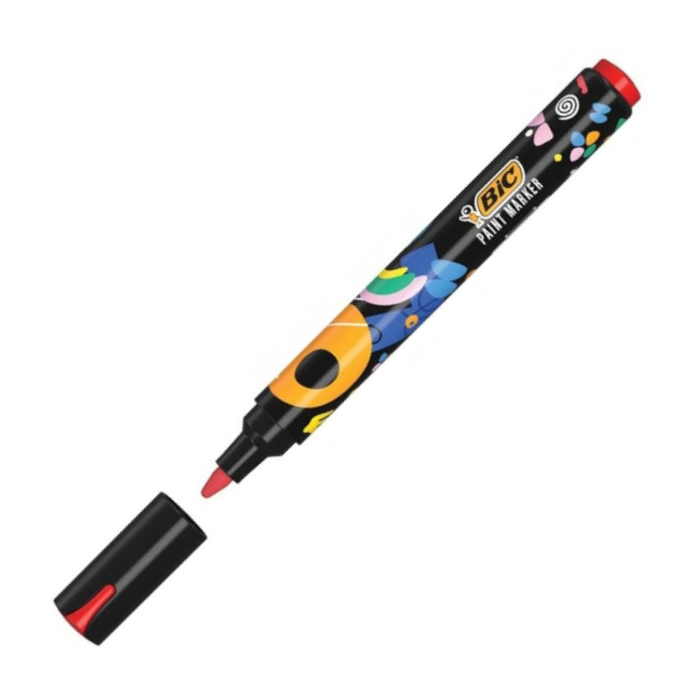 Bic Μαρκαδόρος Paint Marking Ακρυλικός Με Στρογγυλή Μύτη 4.5mm Κόκκινο