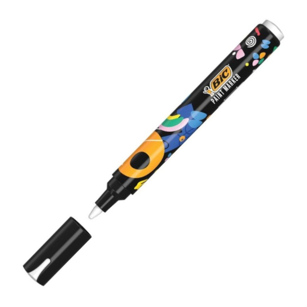 Μαρκαδόρος Bic Paint Marking Ακρυλικός Mε Στρογγυλή Μύτη 4.5mm Λευκό